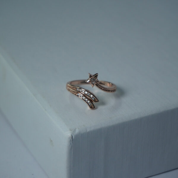 Rose Gold AD Stone Ring #15