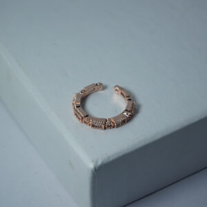 Rose Gold AD Stone Ring #16