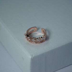 Rose Gold AD Stone Ring #17