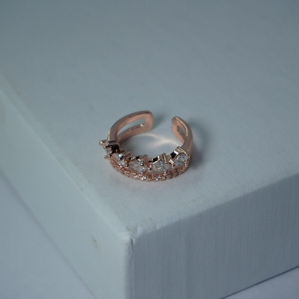 Rose Gold AD Stone Ring #17