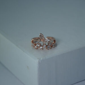 Rose Gold AD Stone Ring #18