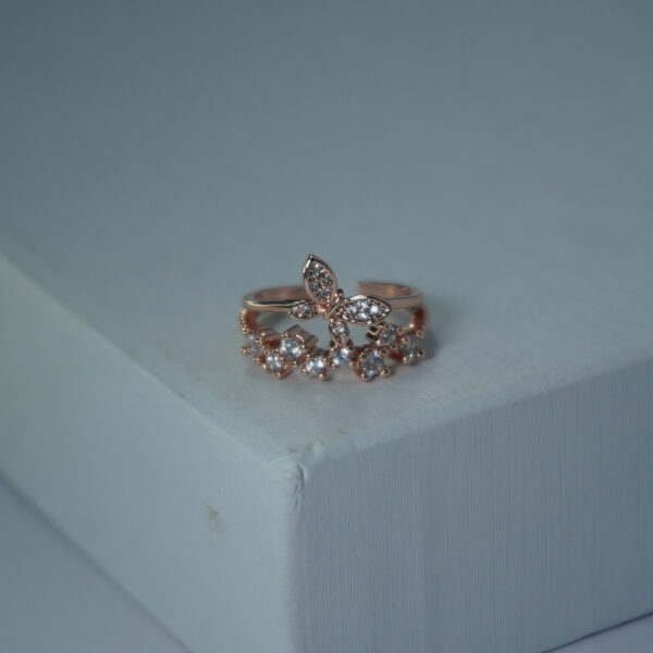 Rose Gold AD Stone Ring #18