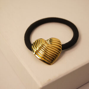 Golden Striped heart Pony Cuff