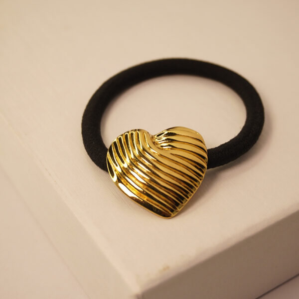 Golden Striped heart Pony Cuff