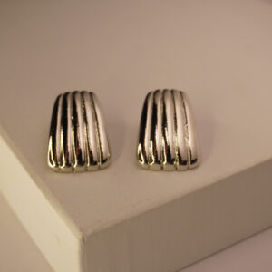 Silver Biscoff Earring