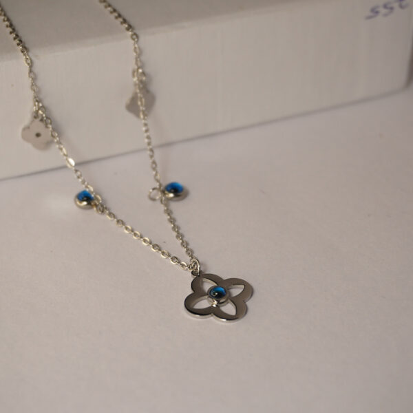 Silver Multicharm Evil Eye Necklace #1