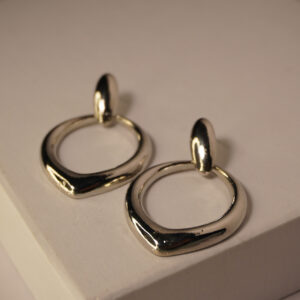 Silver Double Hoop Earring