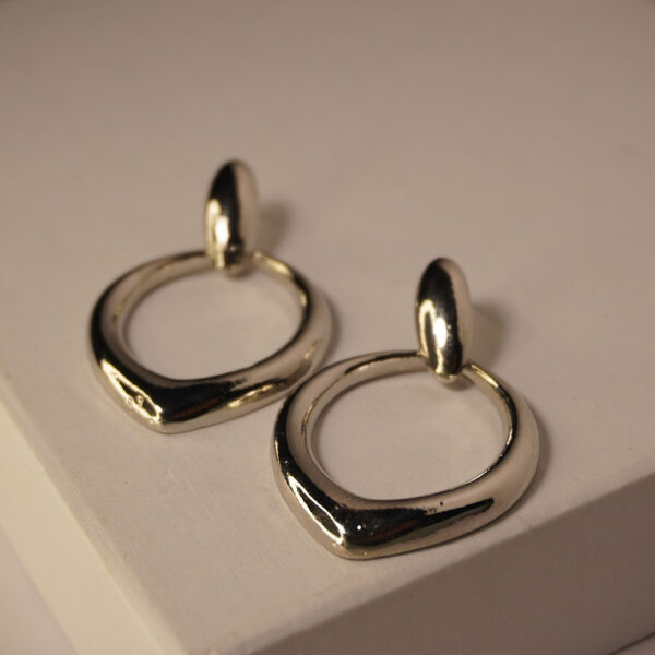 Silver Double Hoop Earring
