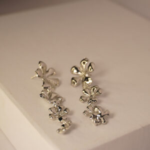 Silver Triple Flower #1 Earring