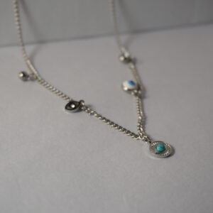 Silver Multicharm Evil Eye Necklace #2