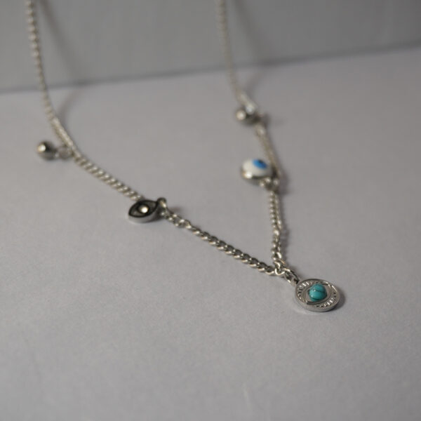 Silver Multicharm Evil Eye Necklace #2